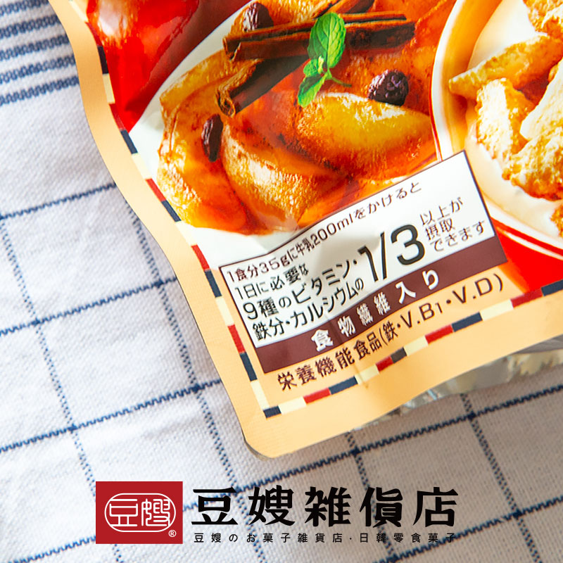 【豆嫂】日本零食 日清NISSIN 蘋果肉桂吐司餅風味麥片(175g)