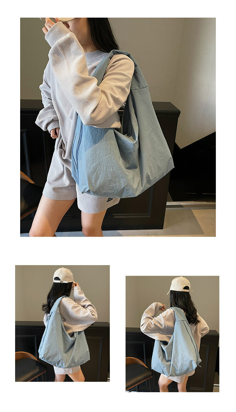 日系時尚休閒帆布托特包女2025春季新款潮大容量腋下包通勤單 包/箱/袋 背包/書包/肩包 15