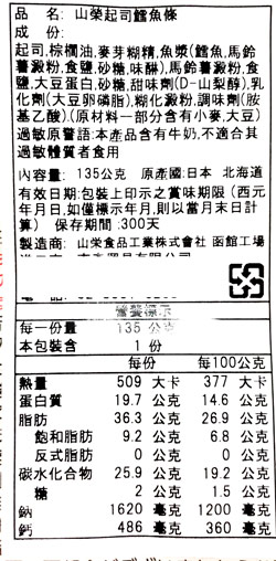 【豆嫂】日本乾貨 山榮 北海道鱈魚起司條