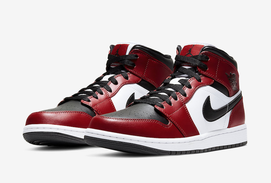 Air Jordan 1 Mid Chicago Black Toe 芝加哥黑頭黑腳趾AJ1 554724-069