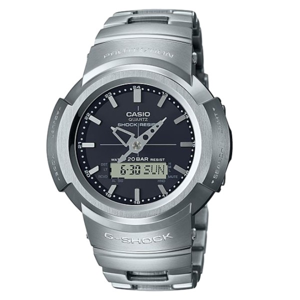 CASIO 卡西歐G-SHOCK AWM-500D-1A 全金屬指針數位雙顯示