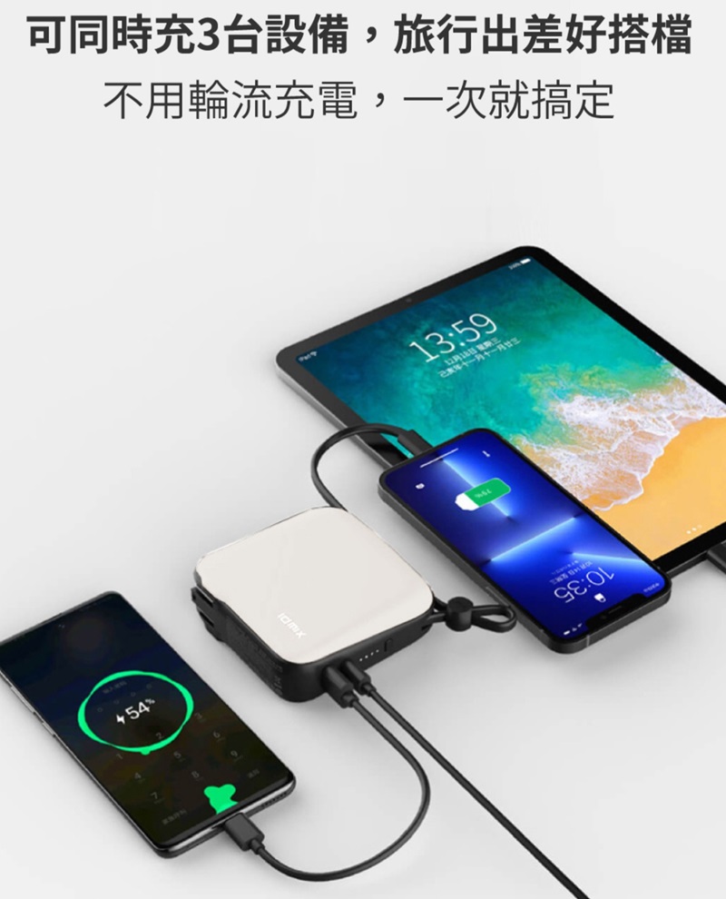 7可同時充3台設備,旅行出差好搭檔不用輪流充電,一次就搞1359定廿三 :