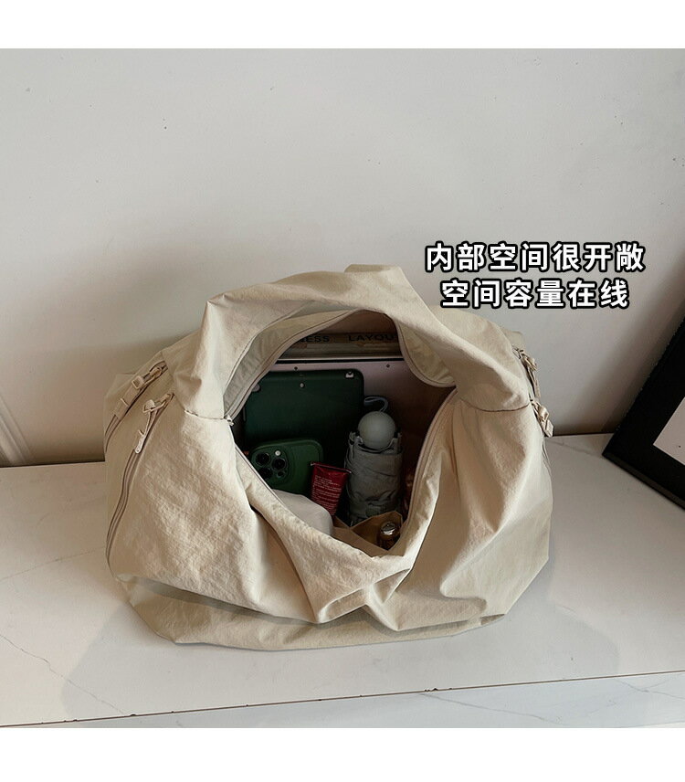 日系時尚休閒帆布托特包女2025春季新款潮大容量腋下包通勤單 包/箱/袋 背包/書包/肩包 8