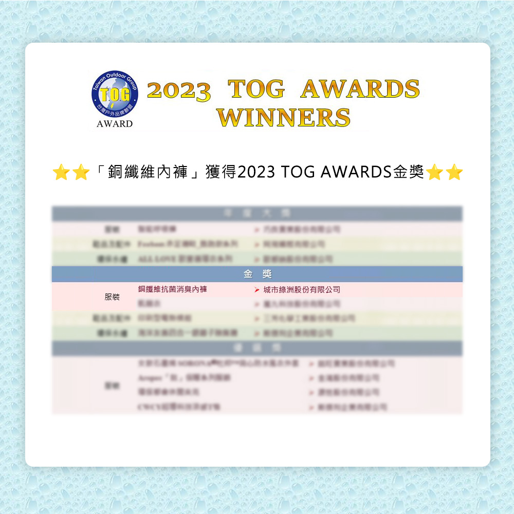 TaiwanGroup 2023 TOG AWARDSAWARDWINNERSuֺǡvo2023 TOG AWARDS   ֺܵ߮䤺 wѥqA