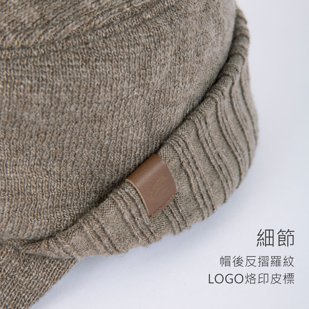 細節帽後反摺羅紋LOGO烙印皮標