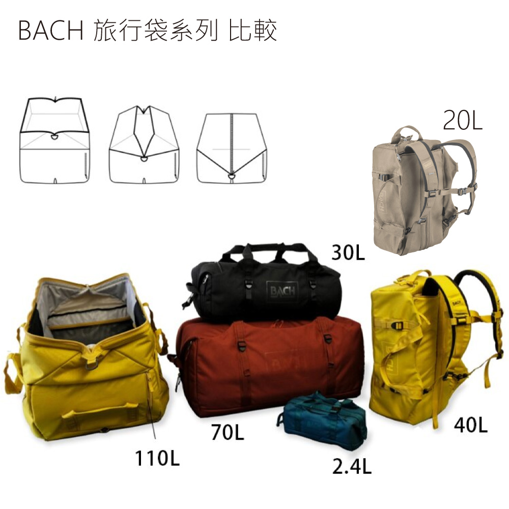 BACH Dr.Duffel 30 旅行袋281353 咖哩黃(30L) - PChome 24h購物
