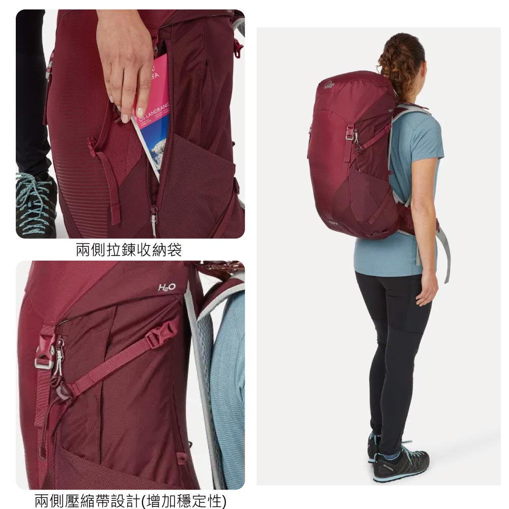 FA LANDRANG兩側拉鍊收納袋兩側壓縮帶設計(增加穩定性)