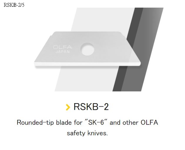 RSKB2/5OLFAJAPANRSKB-2Rounded-tip blade for SK-6 and other OLFAsafety knives