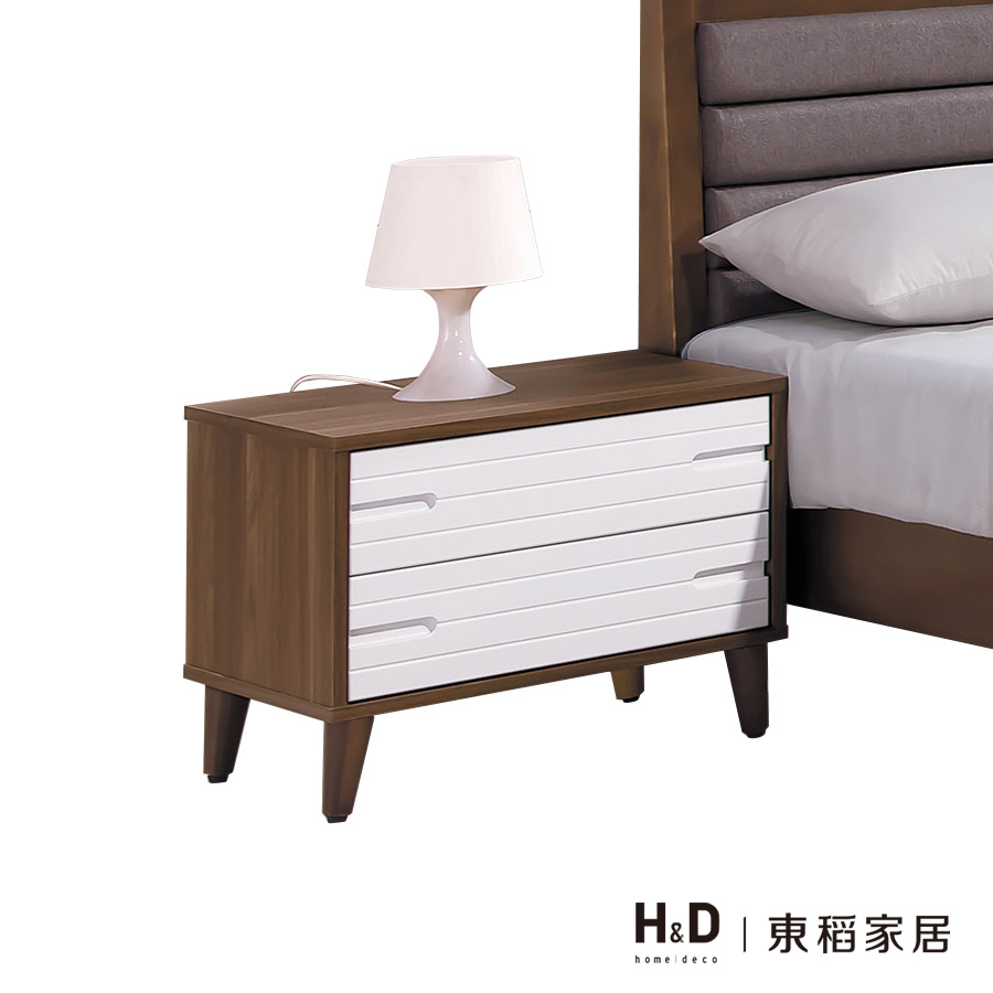 歐文淺胡桃床頭櫃