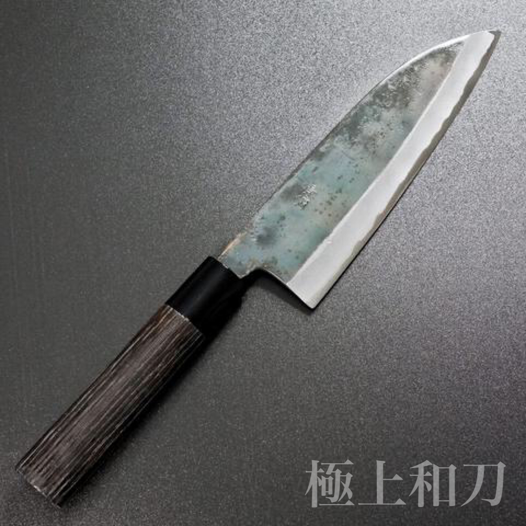 新しいコレクション 包丁 菜切 菜切り 170mm 本久一 青紙鋼 黒打 栗木