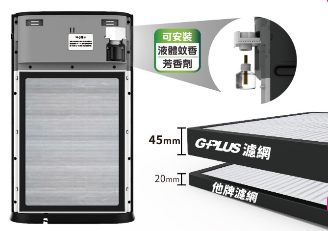 可安裝|液體蚊香 |芳香劑45mm GPLUS 濾網20mm他牌濾網