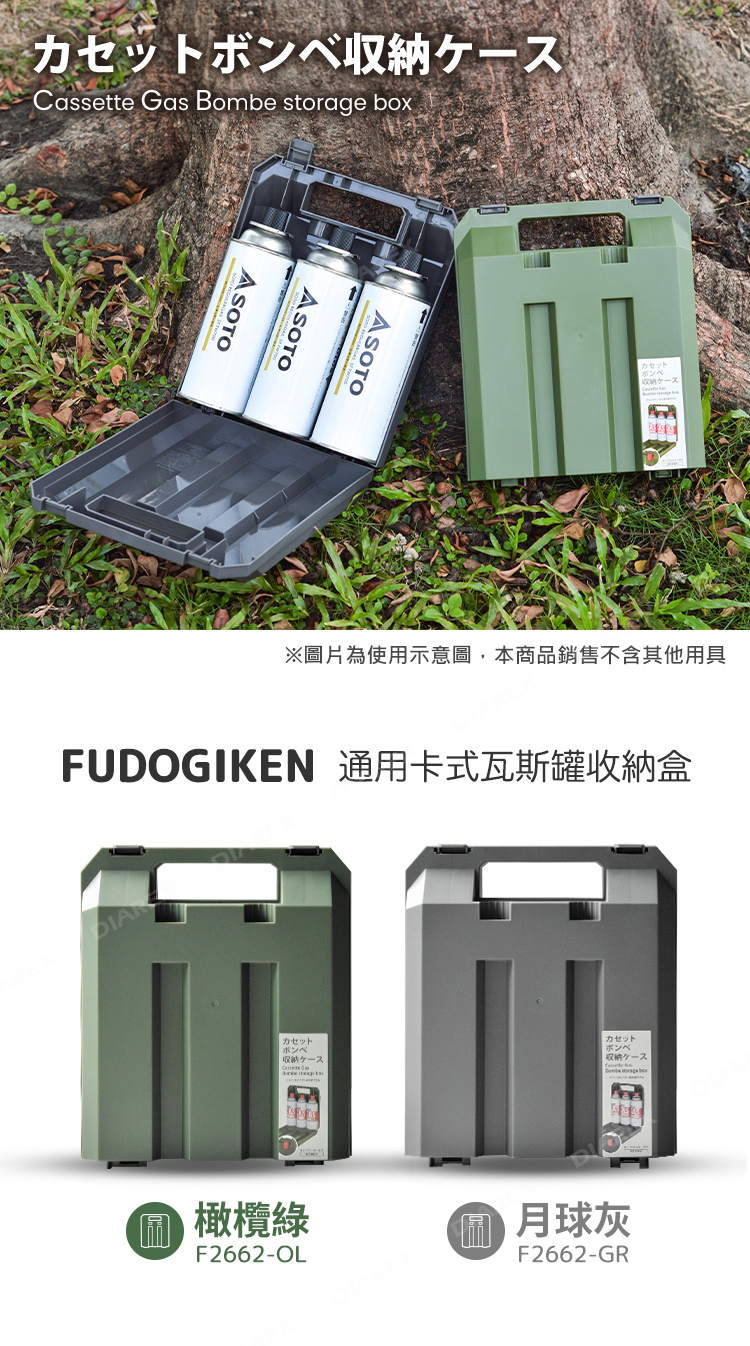  FUDOGIKEN通用卡式瓦斯罐收納盒