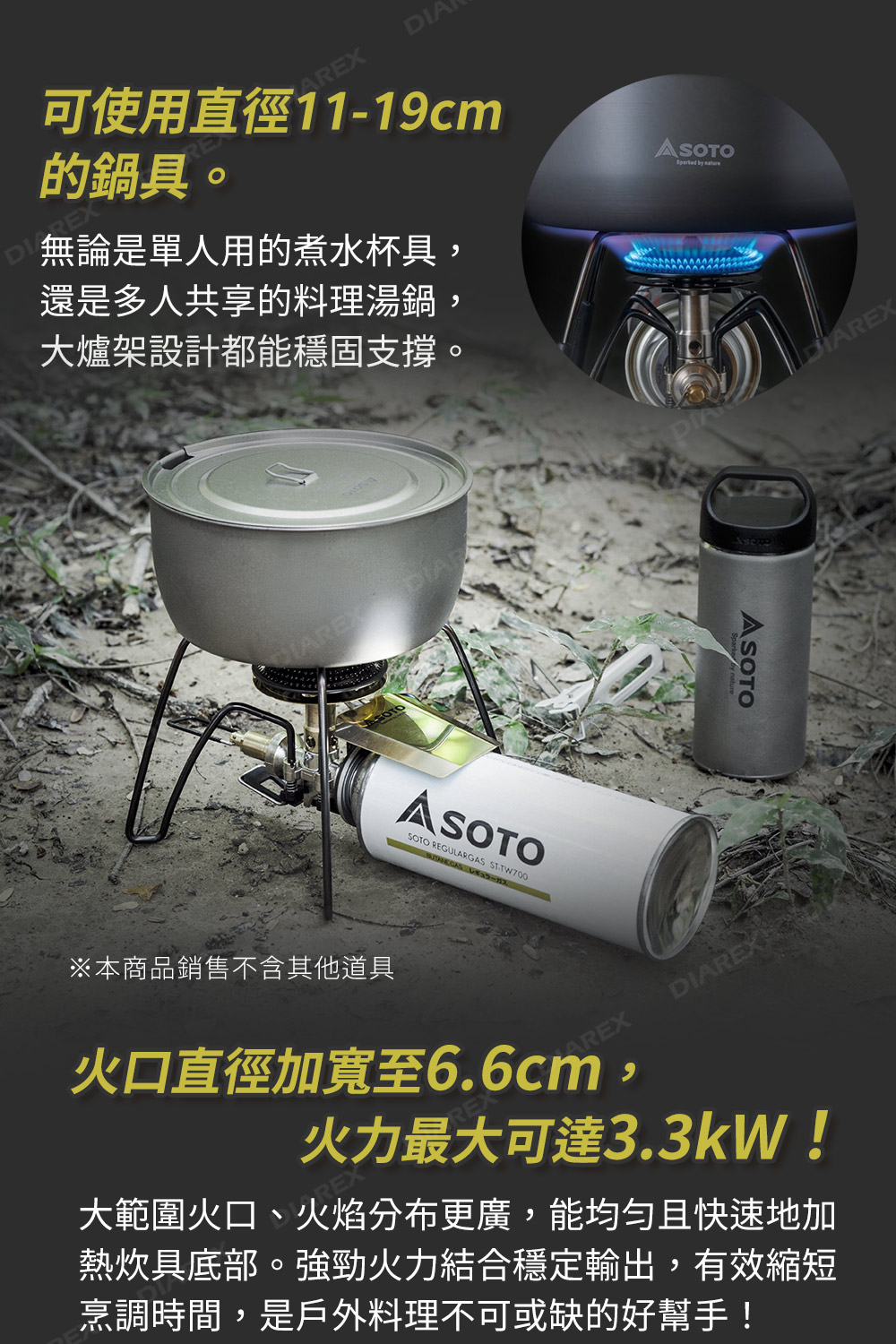 最大火力可達3.3kW,驚人的持久力!不因連續使用時間長而影響火力,保持穩定的高輸出力