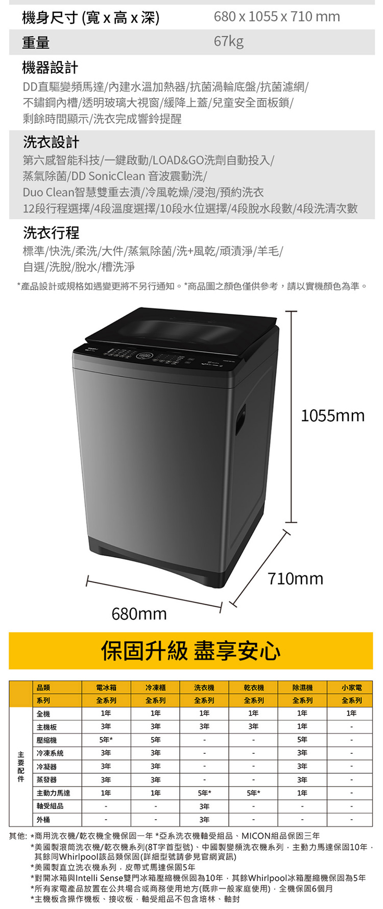 Whirlpool惠而浦 VWHD20501BG - 詳情4