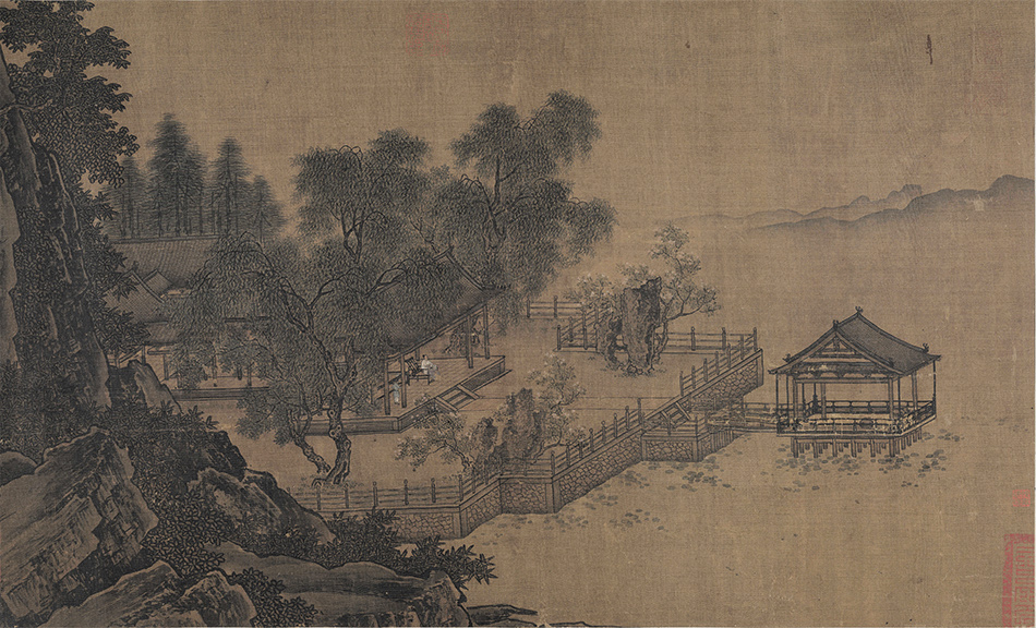 劉松年 山水圖 刘松年《四景山水图》特种邮票发行|我收我藏|天津美术网-天津