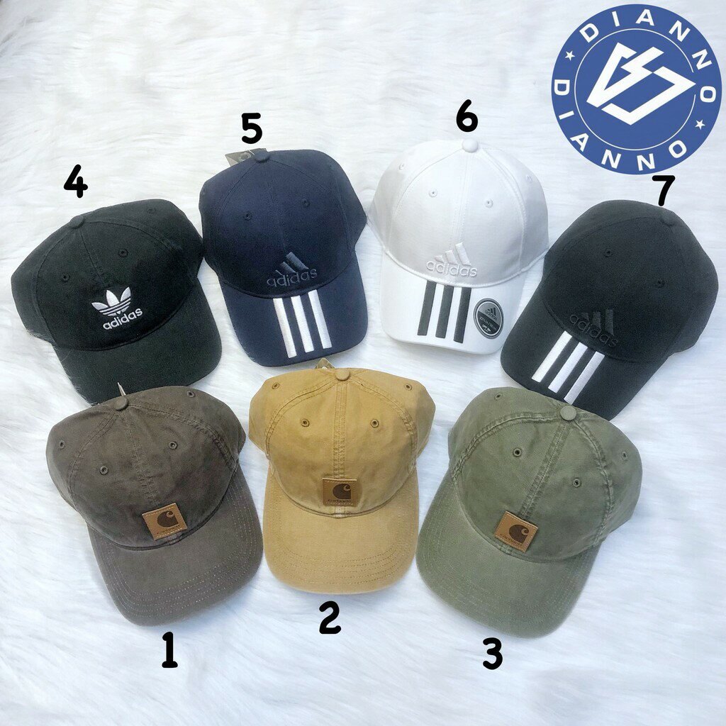 帝安諾-Adidas 愛迪達carhartt 卡哈老帽帽子黑白黑黑色深藍電繡刺繡