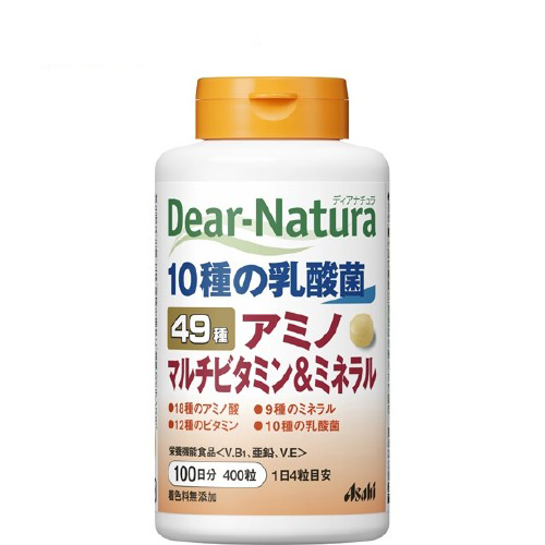 Asahi朝日 Dear-Natura 49種胺基酸 綜合維他命＆礦物質 100天份(400粒) | 日本必買 | 日本樂天熱銷