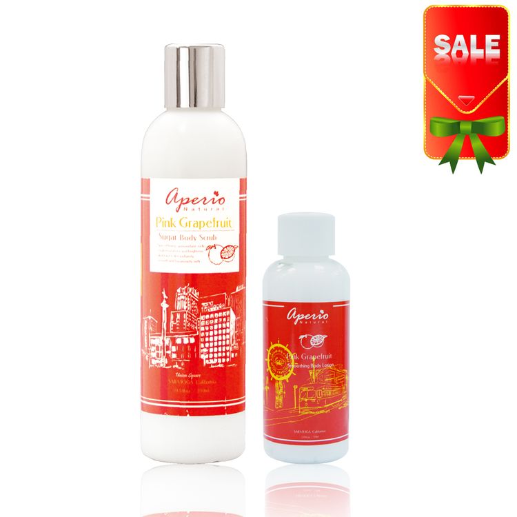 【Aperio 艾貝歐】水果C潤膚組(去角質淨露310ml+乳液59ml)