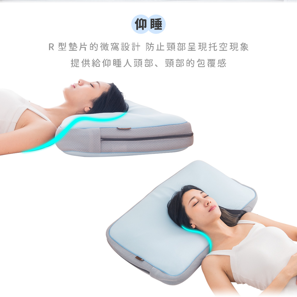 AIRFit氧活力極速入眠全方位守護枕5層可調高度透氣枕3D立體防螨 
