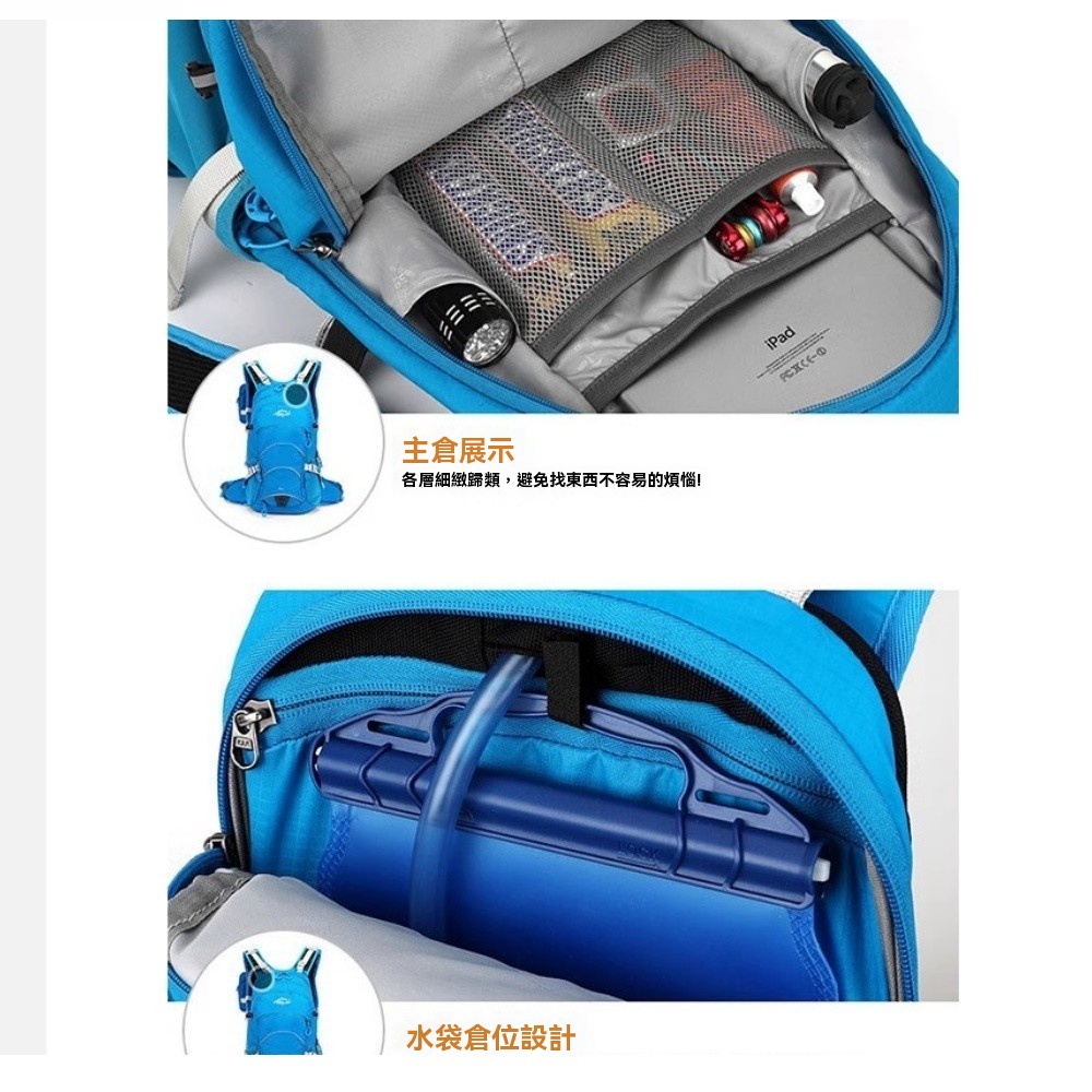 主倉展示各層細緻歸類,避免找東西不容易的煩惱!水袋倉位設計iPad