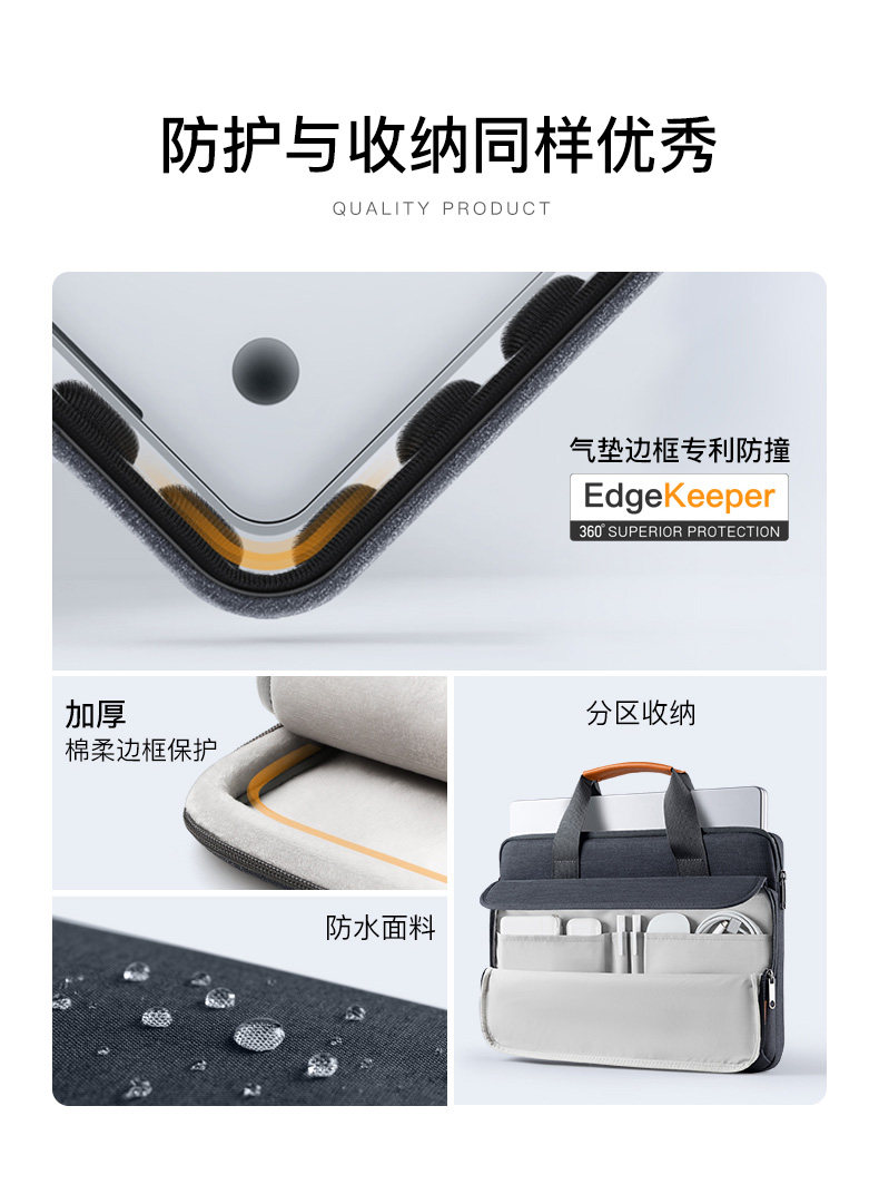 inateck電腦包筆電手提斜背男女通勤差旅公文包適用13寸 包/箱/袋 背包/書包/肩包 2