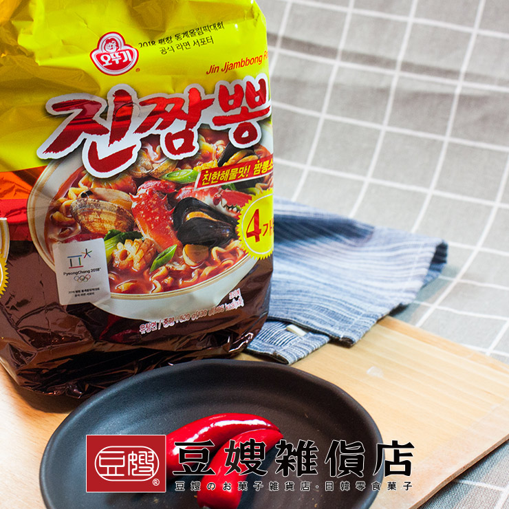 【豆嫂】韓國泡麵 不倒翁 海鮮風味Q拉麵 (4包/袋)