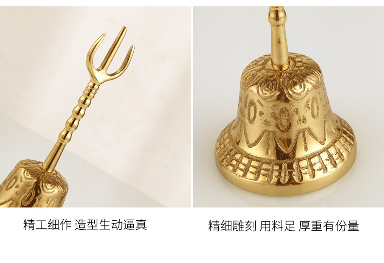 道家三清鈴純銅三叉鈴道教鈴鐺道士用品帝鐘| 協貿國際日用品生活1館