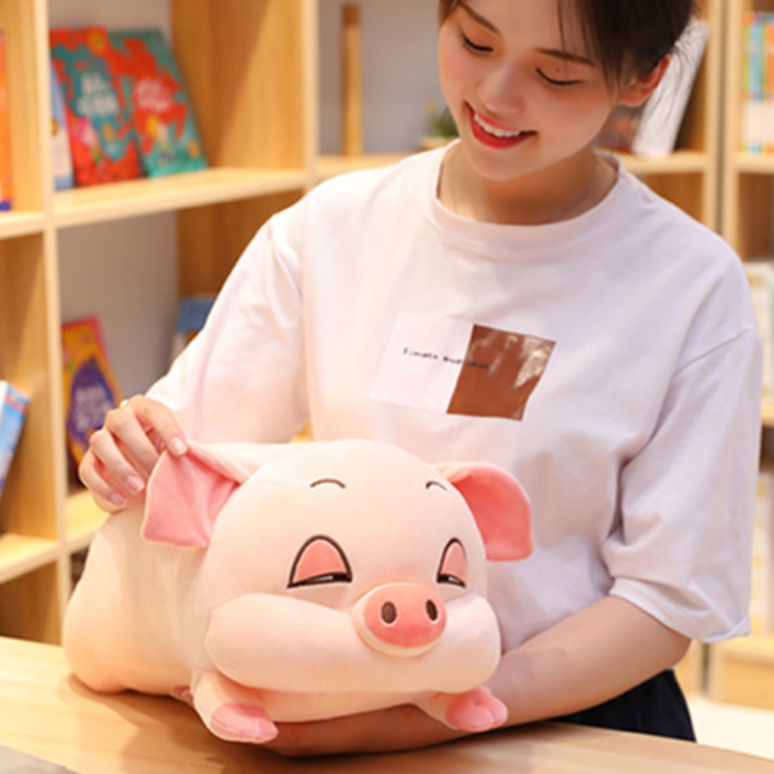 (35cm賣場)趴姿 倉鼠 瞌睡豬 倉鼠抱枕 小豬抱枕 有毯子 動物抱枕 豬 老鼠 娃娃 玩偶 午睡枕 禮物【葉子小舖】