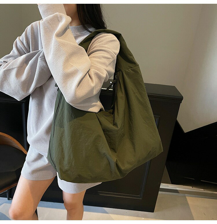 日系時尚休閒帆布托特包女2025春季新款潮大容量腋下包通勤單 包/箱/袋 背包/書包/肩包 31