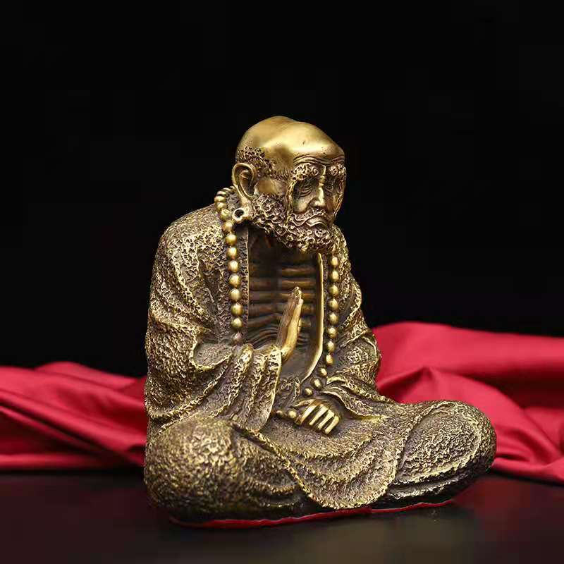 銅像 コレクション 達摩祖師銅像 工芸品 銅像 コレクション 達摩祖師銅像 工芸品 工藝店】銅雕開光純銅達摩祖師