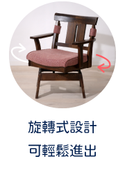 旋轉式設計 可輕鬆進出