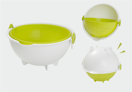 可旋轉瀝水籃組