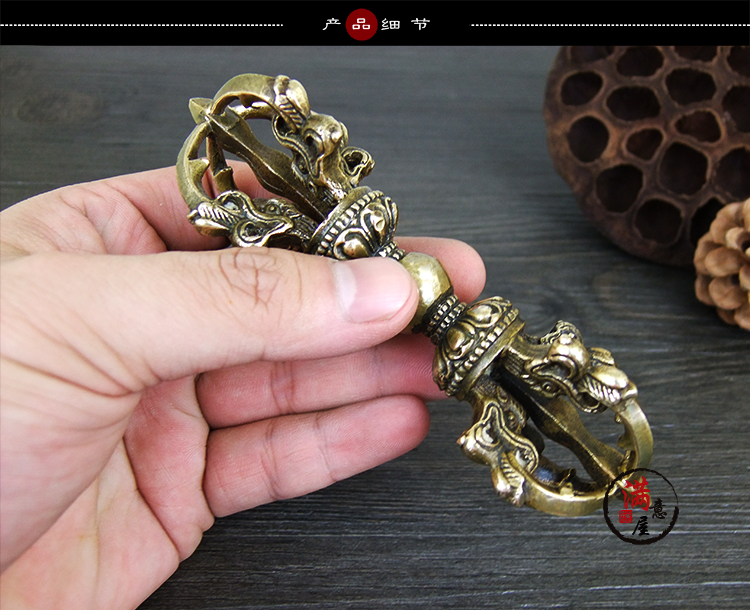 銅製 法器 五股金剛杵 普巴杵 鎮宅 辟邪 開運風水 招財