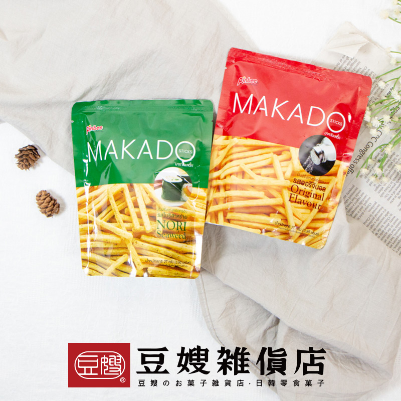 【豆嫂】泰國零食 MAKADO 麥卡多薯條餅乾(鹽味/海苔)