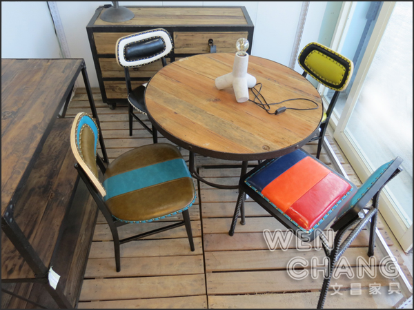 美式工業風格餐桌椅