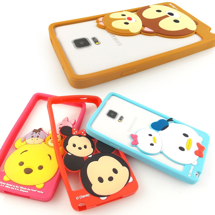 【Disney 】Samsung Galaxy Note4 TSUM TSUM 可愛造型立體矽膠邊框軟套 | Miravivi - Rakuten樂天市場