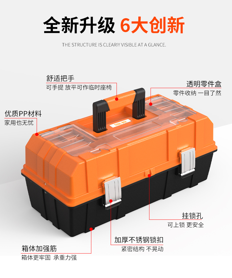 美術工具箱工具箱收納盒五金多功能家用大號美術手提式塑料三層折疊整理