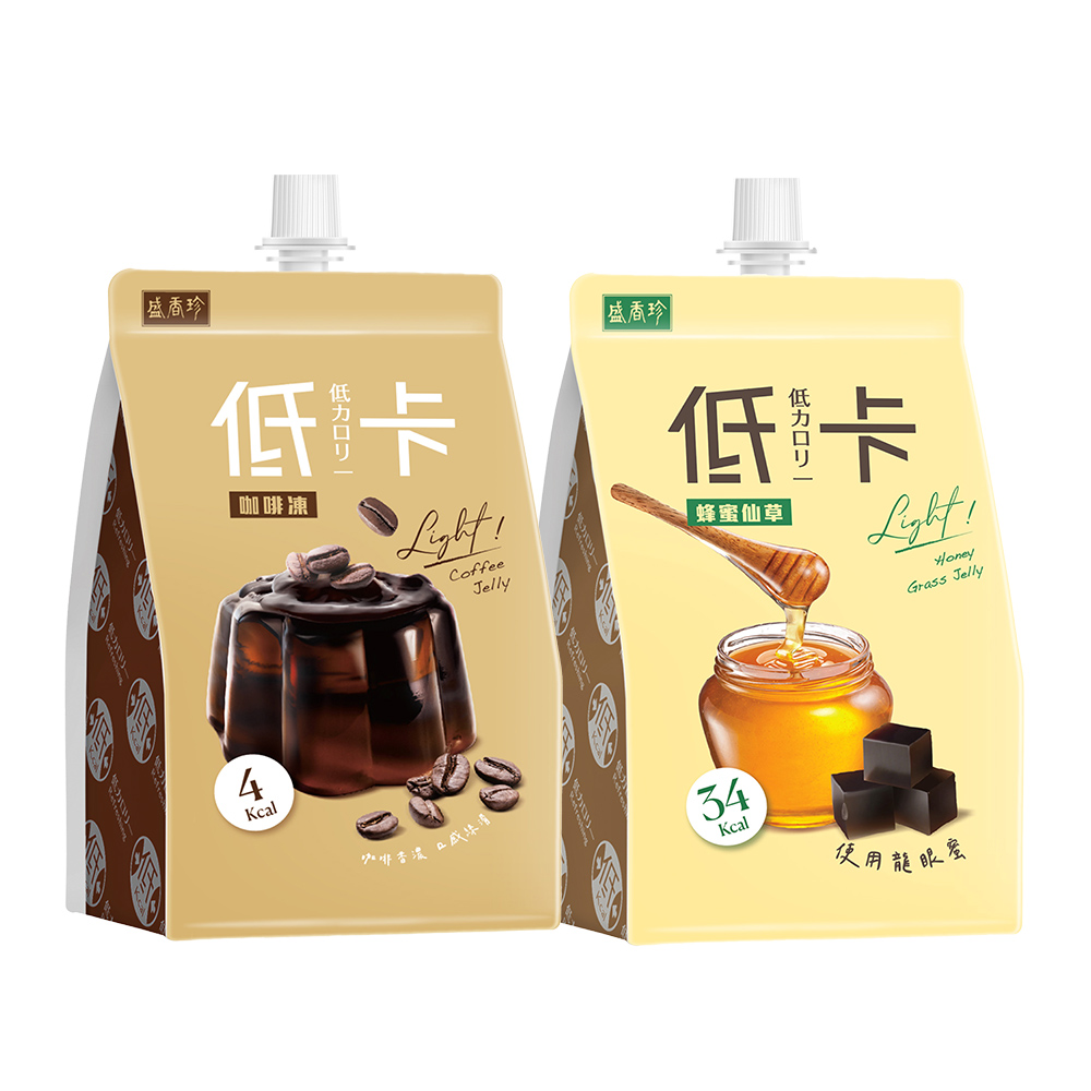 盛香珍低卡咖啡凍Coffee4Jelly盛香珍低卡蜂蜜仙草HoneyGrass Jelly咖啡香濃34使用龍眼蜜