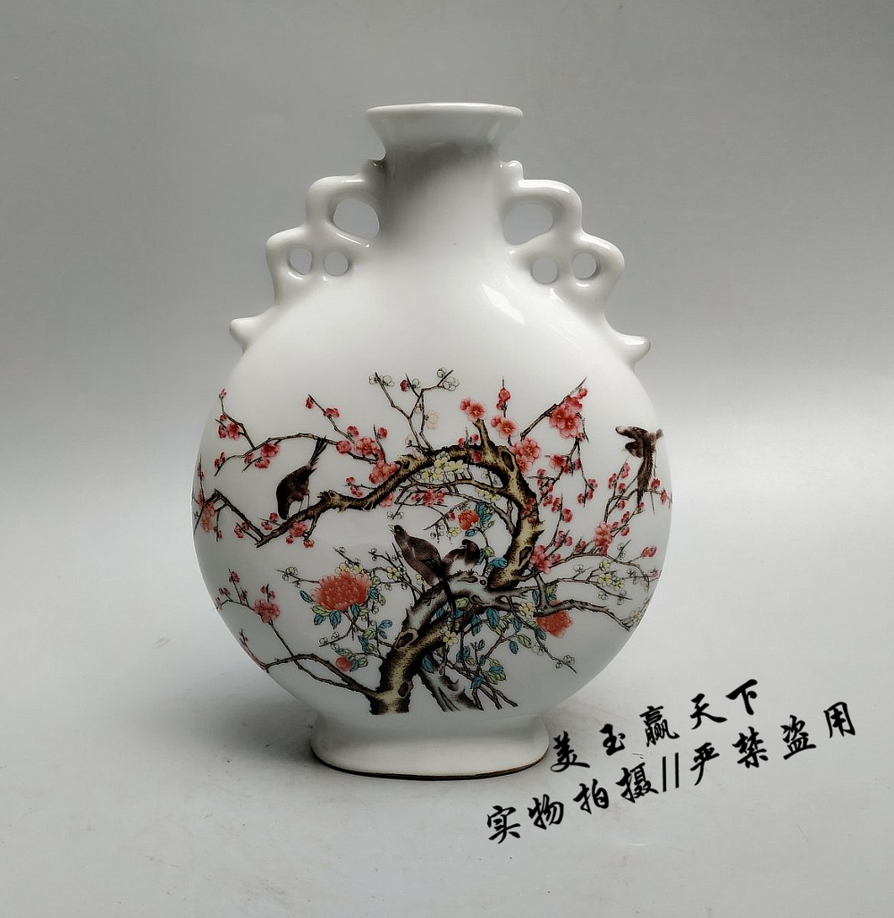 粉彩花鳥文平皿 景徳鎮 コレクション | endageism.com