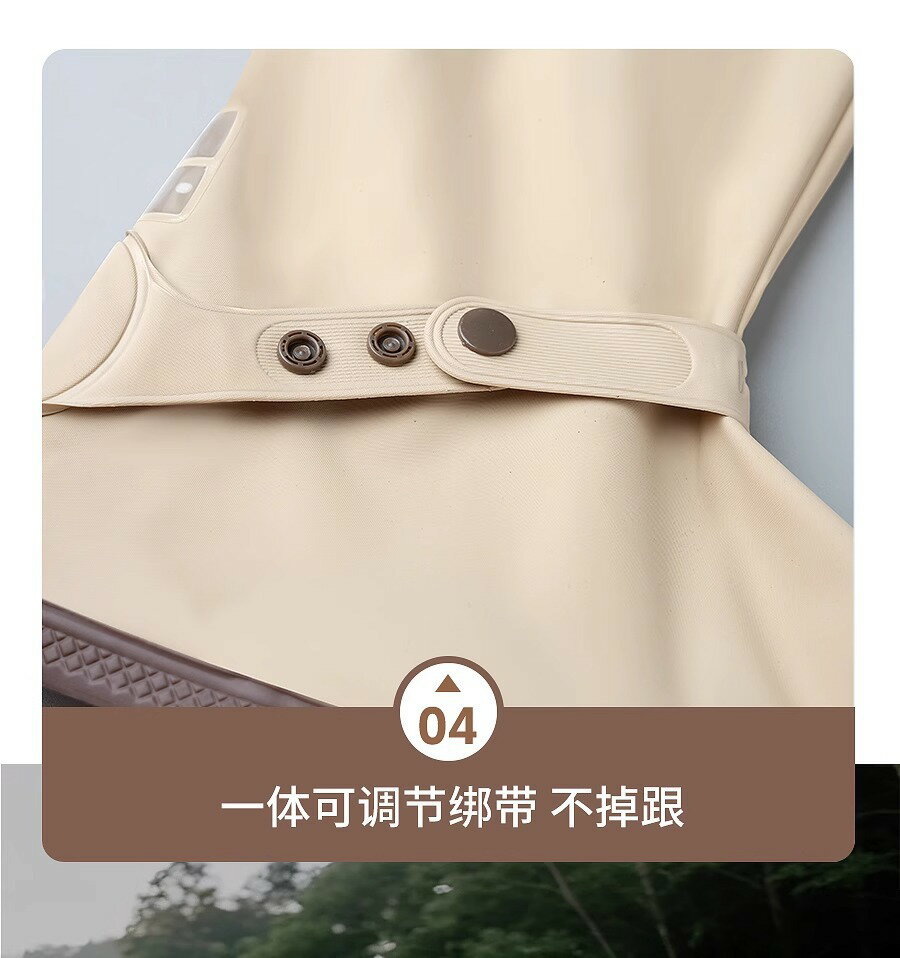 徒步雨鞋套騎車耐磨加厚騎行學生登山腳套防水男女防滑高筒pvc 男鞋/女鞋 鞋墊/鞋帶 22
