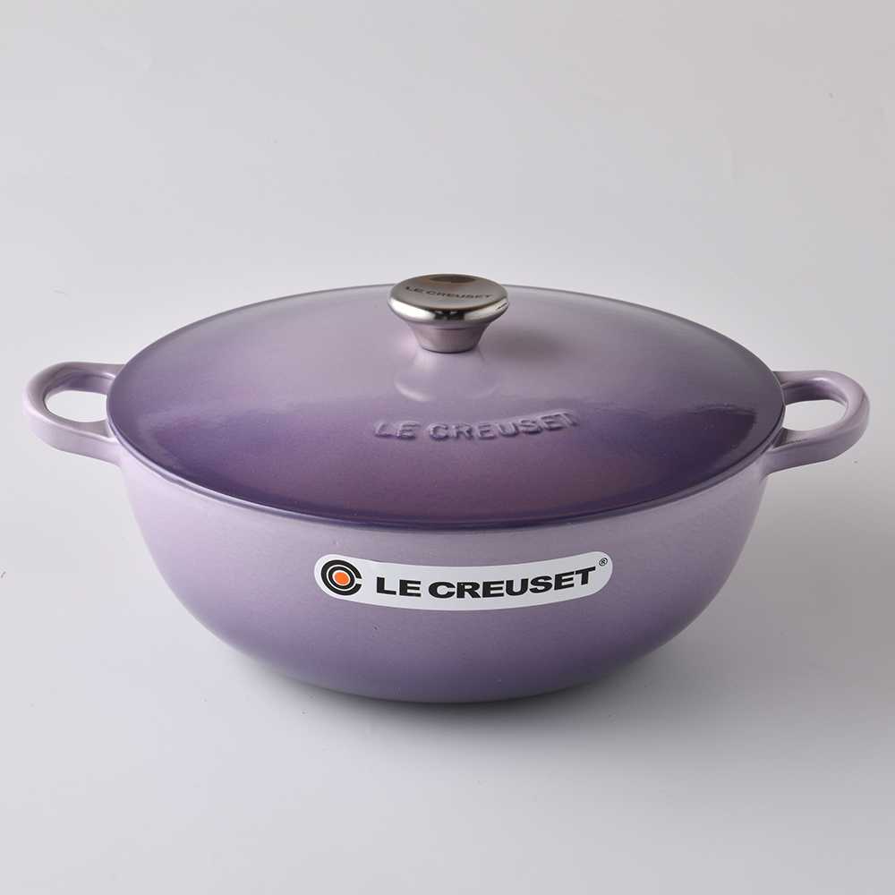 法國LE CREUSET 琺瑯鑄鐵媽咪鍋炒鍋湯鍋燉鍋26cm 4.1L 藍鈴紫法國製