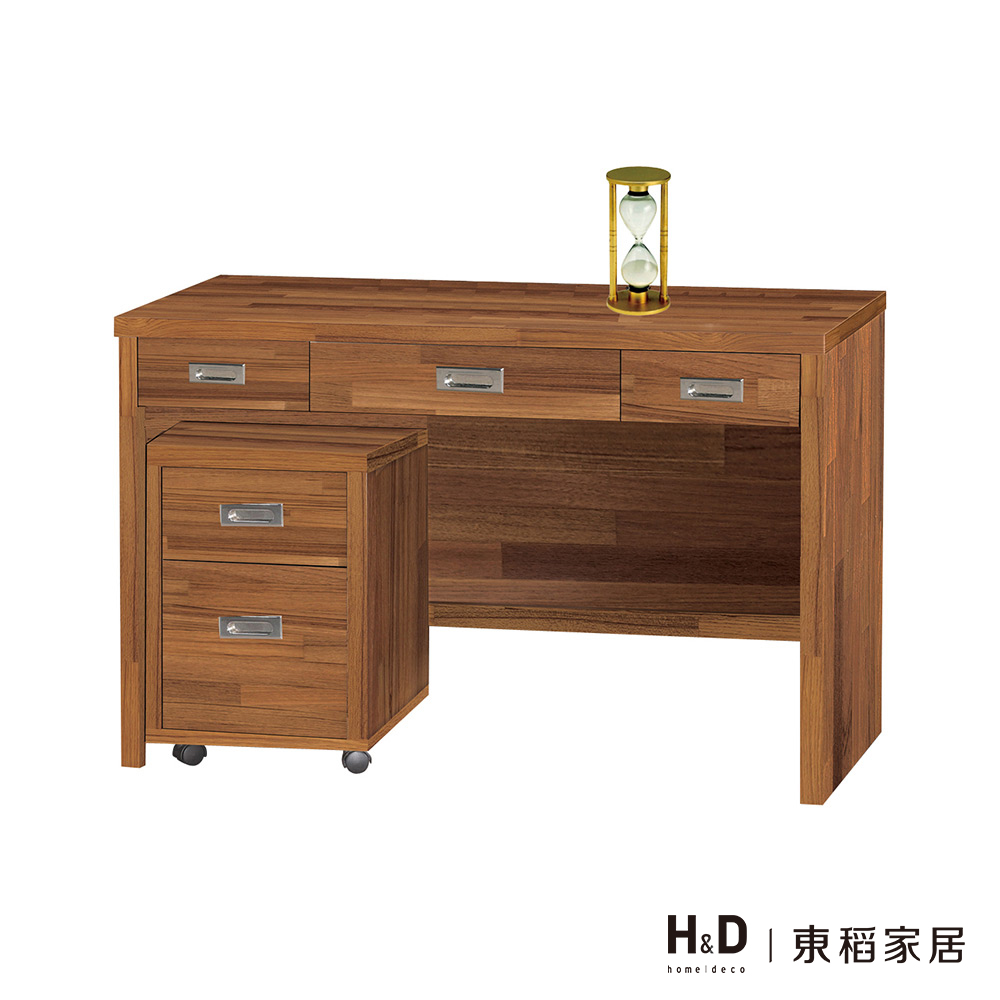 肯柚木色4尺桌" title=