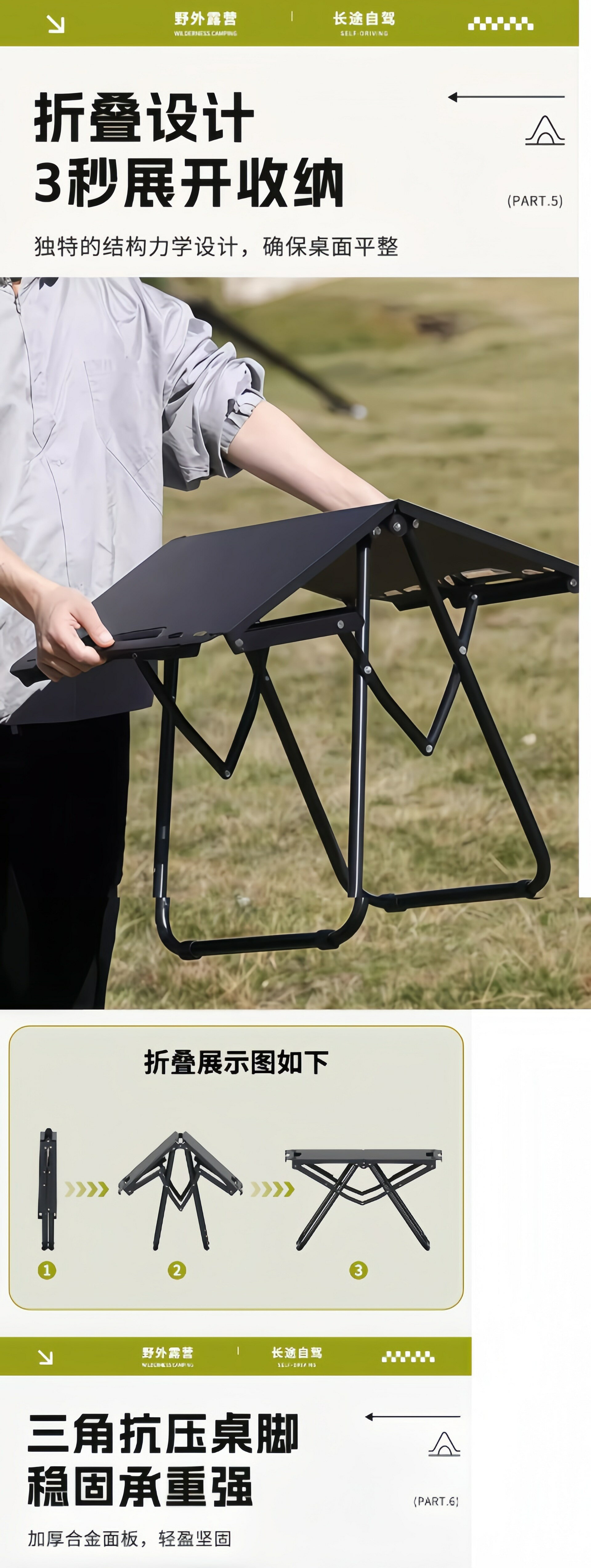 嚴選 戶外折疊桌多功能igt戰術桌露營餐桌速開可攜式桌子小巧 戶外/登山/露營用品 登山露營用品 4
