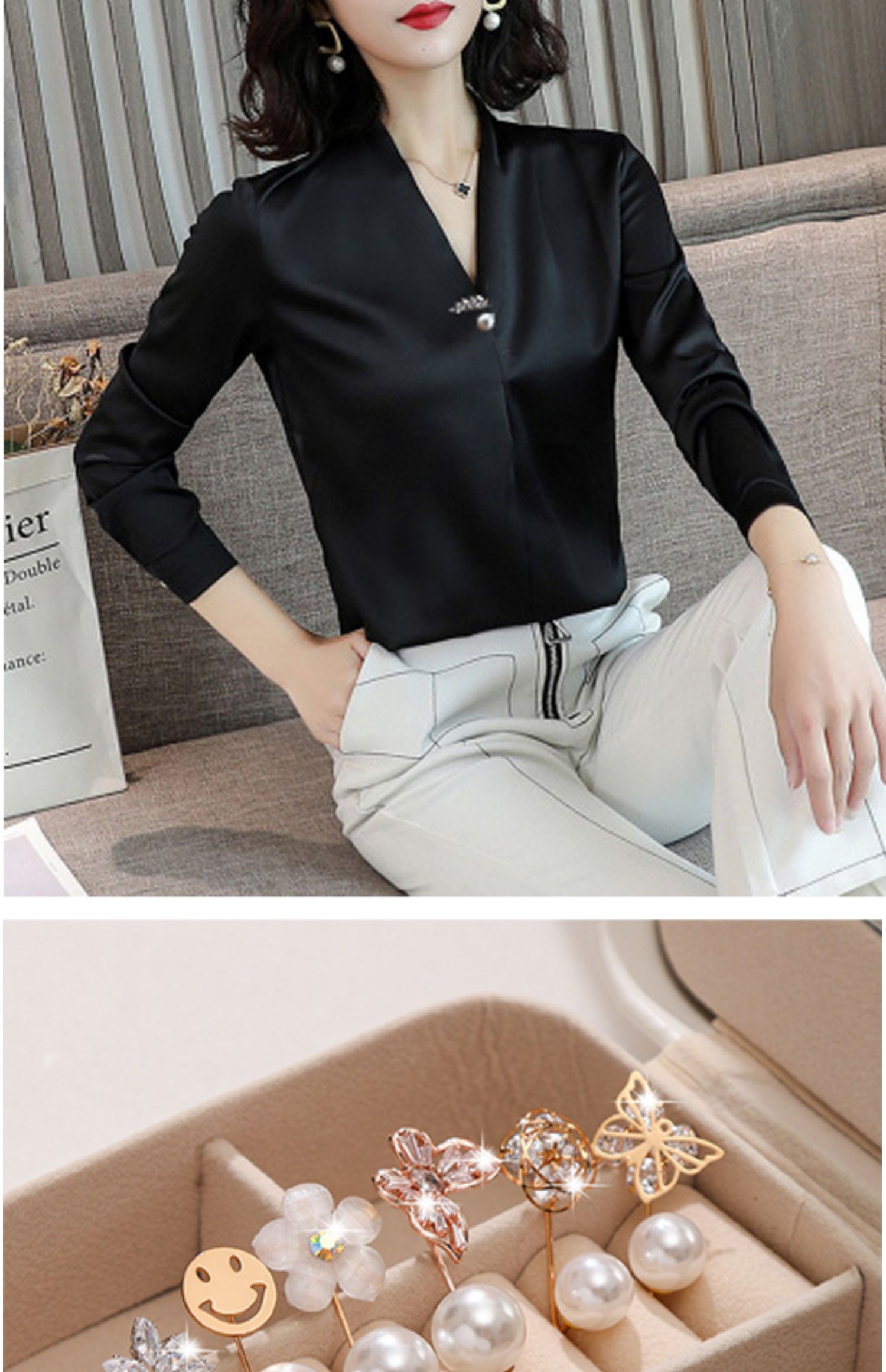 隱形可愛領口別針固定衣服扣針精致珍珠胸針女防走光配飾| 協貿國際日用品生活7館| 樂天市場Rakuten