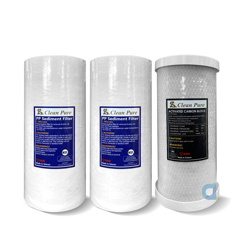 3支入 Clean Pure 10英吋大胖5微米pp濾心2支cto壓縮柱狀活性碳濾心1支全戶過濾 大大淨水直營店 樂天市場rakuten