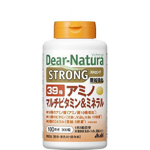 Asahi朝日 Dear-Natura STRONG 39種 胺基酸 綜合維他命＆礦物質 100天份(300粒) | 日本必買 | 日本樂天熱銷